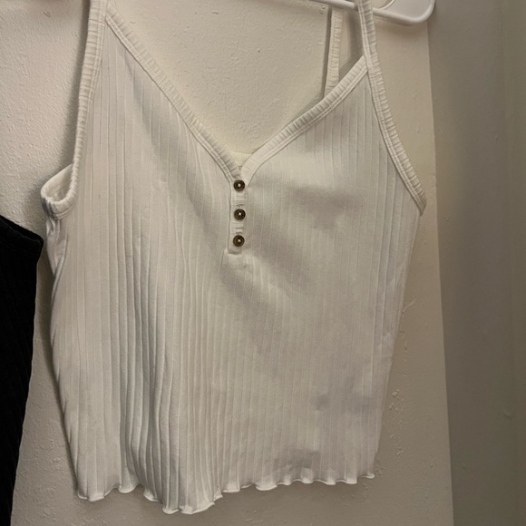 2/$10 AE White & Black (Charcoal) Tank Tops Bundle - Picture 5 of 7